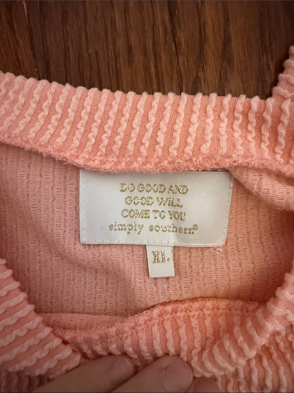 Simply Southern Pink Ruffle Tank Top for Girls - Picture 2 of 3